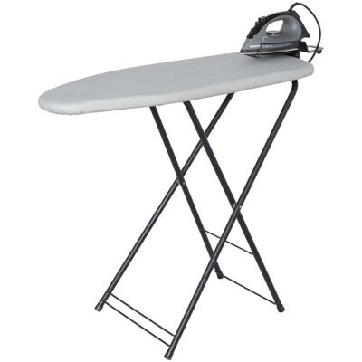 Corby Asse da stiro Berkshire con ferro da stiro a vapore 1200W- Spina EU ; 34x89.5x75.5 cm (LxLxH); grigio Corby Asse da stiro Berkshire con ferro da stiro a vapore 1200W- Spina EU ; 34x89.5x75.5 cm (LxLxH); grigio