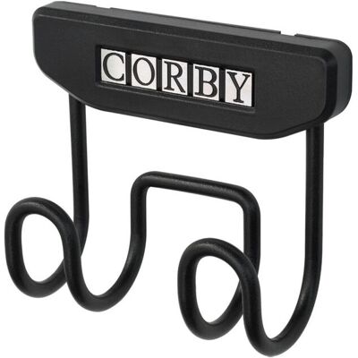 Corby Supporto per Asse da Stiro Sherwood in Nero ; 4.5x10x9 cm (LxLxH); nero; 30 pz. / Pacco Corby Supporto per Asse da Stiro Sherwood in Nero ; 4.5x10x9 cm (LxLxH); nero; 30 pz. / Pacco