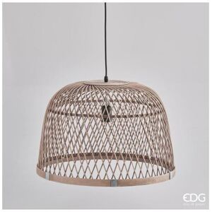 Edg Enzo De Gasperi Lampadario Rattan Cupola H.33 D.50