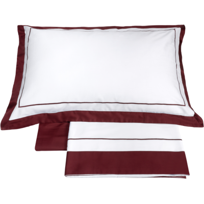 Fazzini DARSENA Completo lenzuola - Taglia: 2 piazze,Colore: DARSENA - BIANCO+BURGUNDY Fazzini DARSENA Completo lenzuola - Taglia: 2 piazze,Colore: DARSENA - BIANCO+BURGUNDY