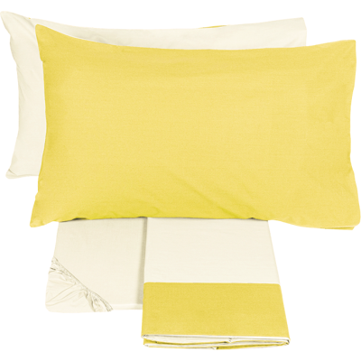 Fazzini DIALOGO Completo lenzuola - Taglia: 2 piazze,Colore: DIALOGO - OFFWHITE + GIALLO Fazzini DIALOGO Completo lenzuola - Taglia: 2 piazze,Colore: DIALOGO - OFFWHITE + GIALLO