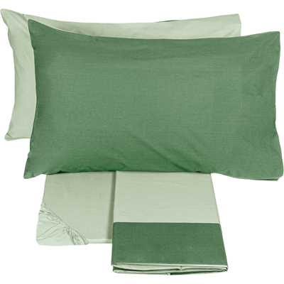 Fazzini DIALOGO Completo lenzuola - Taglia: 1 piazza,Colore: DIALOGO - GRAY GREEN + MEDIUM GREEN Fazzini DIALOGO Completo lenzuola - Taglia: 1 piazza,Colore: DIALOGO - GRAY GREEN + MEDIUM GREEN
