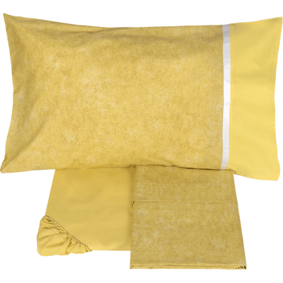 Fazzini GALUCHAT Completo lenzuolo copriletto - Taglia: 2 piazze,Colore: GALUCHAT - GIALLO Fazzini GALUCHAT Completo lenzuolo copriletto - Taglia: 2 piazze,Colore: GALUCHAT - GIALLO