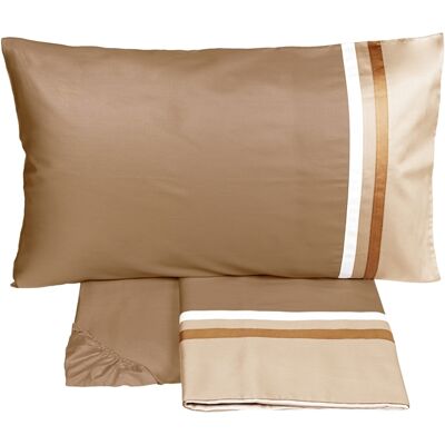 FAZZINI - KUBRIC 60 - TORTORA/CAMMELLO - Bedding set FAZZINI - KUBRIC 60 - TORTORA/CAMMELLO - Bedding set