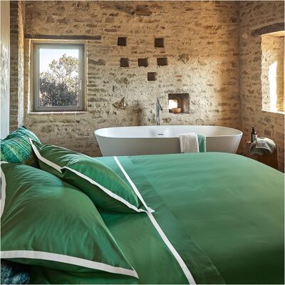 Fazzini HELLEN Completo copripiumino - Taglia: 2 piazze,Colore: HELLEN - MEDIUM GREEN/BIANCO SETA Fazzini HELLEN Completo copripiumino - Taglia: 2 piazze,Colore: HELLEN - MEDIUM GREEN/BIANCO SETA