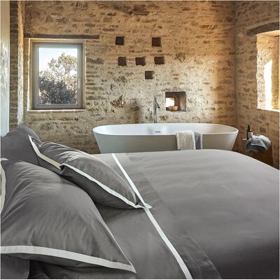 Fazzini HELLEN Completo copripiumino - Taglia: 2 piazze,Colore: HELLEN - GRIGIO MEDIO/BIANCO SETA Fazzini HELLEN Completo copripiumino - Taglia: 2 piazze,Colore: HELLEN - GRIGIO MEDIO/BIANCO SETA