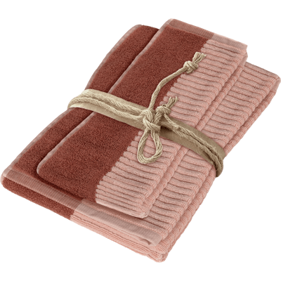 Fazzini DIALOGO Coppia ospite e asciugamano - Colore: DIALOGO - DUSTY PINK + SANDALO,Taglia: 38x50 + 50x110 Fazzini DIALOGO Coppia ospite e asciugamano - Colore: DIALOGO - DUSTY PINK + SANDALO,Taglia: 38x50 + 50x110