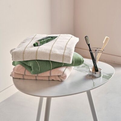 Fazzini SMART Coppia ospite e asciugamano - Colore: SMART - VERDE/OFF-WHITE,Taglia: 40x60 + 50x100 Fazzini SMART Coppia ospite e asciugamano - Colore: SMART - VERDE/OFF-WHITE,Taglia: 40x60 + 50x100