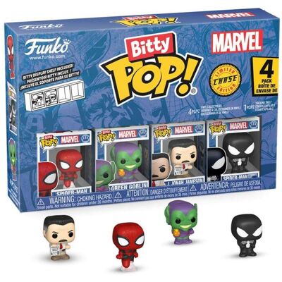 FUNKO Spider-Man Bitty Pop! Vinile Figura 4-Pack Series 1 2 Cm FUNKO Spider-Man Bitty Pop! Vinile Figura 4-Pack Series 1 2 Cm