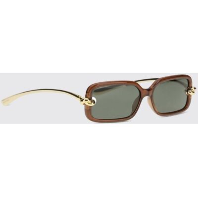 Bottega Veneta Occhiali da sole Knot Rectangular Marrone Taglia OS Bottega Veneta Occhiali da sole Knot Rectangular Marrone Taglia OS