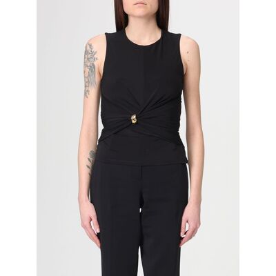 Elisabetta Franchi Top in viscosa con anello metallico Nero Taglia 40 Elisabetta Franchi Top in viscosa con anello metallico Nero Taglia 40