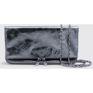 Zadig & Voltaire Borsa Rock Vintage Metal in pelle laminata Grigio Taglia OS Zadig & Voltaire Borsa Rock Vintage Metal in pelle laminata Grigio Taglia OS