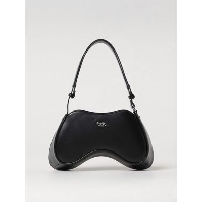Diesel Borsa play shoulder in pelle Nero Taglia OS Diesel Borsa play shoulder in pelle Nero Taglia OS