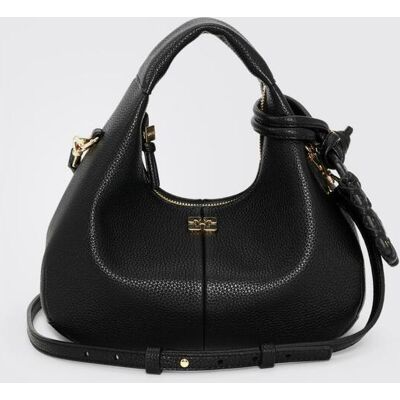 Ganni Borsa hobo in pelle riciclata Nero Taglia OS Ganni Borsa hobo in pelle riciclata Nero Taglia OS