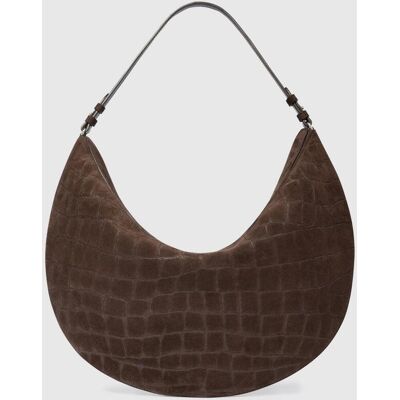 Jacquemus Borsa Ovalo in camoscio stampa cocco Marrone Taglia OS Jacquemus Borsa Ovalo in camoscio stampa cocco Marrone Taglia OS