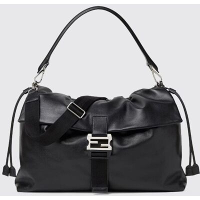 Fendi Borsa Flux Maxi Messenger in pelle Nero Taglia OS Fendi Borsa Flux Maxi Messenger in pelle Nero Taglia OS