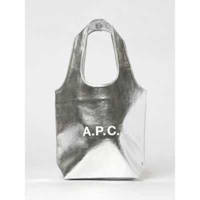 A.p.c. A. P.C. Borsa a spalla Ninon in pelle sintetica laminata Silver Taglia OS A.p.c. A. P.C. Borsa a spalla Ninon in pelle sintetica laminata Silver Taglia OS