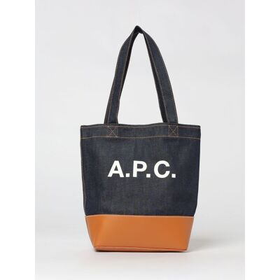 A.p.c. A. P.C. Borsa a spalla Alex Tote in denim e pelle Marrone Taglia OS A.p.c. A. P.C. Borsa a spalla Alex Tote in denim e pelle Marrone Taglia OS