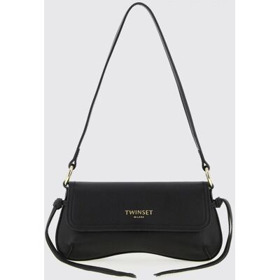Twinset Borsa in pelle Nero Taglia OS Twinset Borsa in pelle Nero Taglia OS