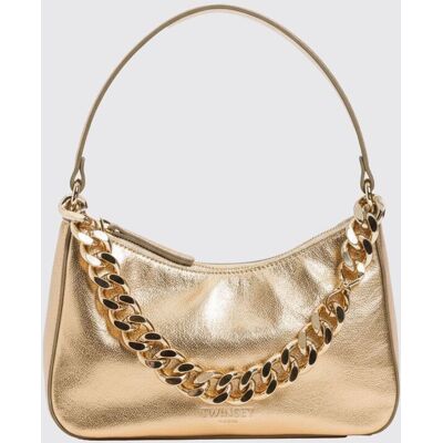 Twinset Borsa Liliane Medium in pelle laminata Oro Taglia OS Twinset Borsa Liliane Medium in pelle laminata Oro Taglia OS