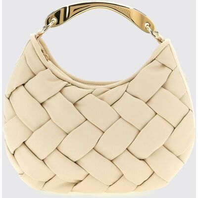 Twinset Borsa Hobo in pelle intrecciata Panna Taglia OS Twinset Borsa Hobo in pelle intrecciata Panna Taglia OS