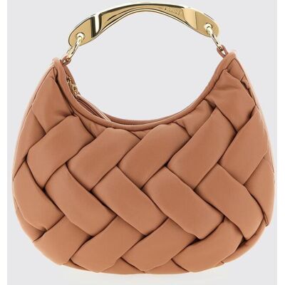 Twinset Borsa Hobo in pelle intrecciata Caffe Taglia OS Twinset Borsa Hobo in pelle intrecciata Caffe Taglia OS