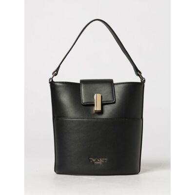 Twinset Borsa a secchiello in pelle sintetica Nero Taglia OS Twinset Borsa a secchiello in pelle sintetica Nero Taglia OS