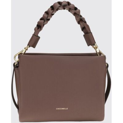 Coccinelle Mini bag a mano Boheme in pelle a grana con manico intrecciato Bordeaux Taglia OS Coccinelle Mini bag a mano Boheme in pelle a grana con manico intrecciato Bordeaux Taglia OS