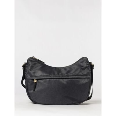Borbonese Borsa a tracolla Luna in nylon riciclato con stampa a pois Nero Taglia OS Borbonese Borsa a tracolla Luna in nylon riciclato con stampa a pois Nero Taglia OS