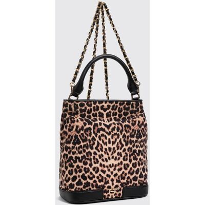 Twinset Borsa a mano con stampa animalier e tracolla a catena amovibile Fantasia Taglia OS Twinset Borsa a mano con stampa animalier e tracolla a catena amovibile Fantasia Taglia OS