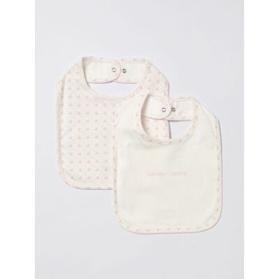 Emporio Armani Set 2 bavaglini in cotone stampato Rosa Taglia OS Emporio Armani Set 2 bavaglini in cotone stampato Rosa Taglia OS