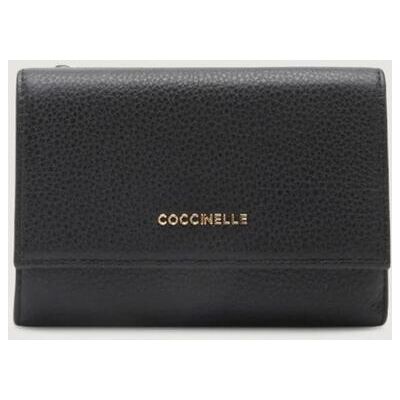 Coccinelle Portafoglio Metallic Soft in pelle a grana Nero Taglia OS Coccinelle Portafoglio Metallic Soft in pelle a grana Nero Taglia OS