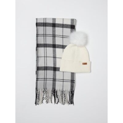 Barbour Set Sciarpa + Cappello tartan Fantasia Taglia OS Barbour Set Sciarpa + Cappello tartan Fantasia Taglia OS