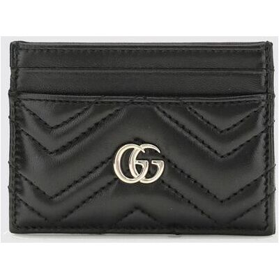 Gucci Portacarte di credito GG Marmont in nappa matelassè Nero Taglia OS Gucci Portacarte di credito GG Marmont in nappa matelassè Nero Taglia OS