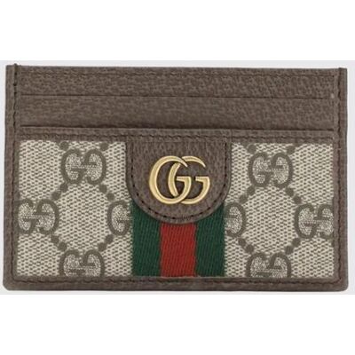 Gucci Portacarte Ophidia in tessuto GG Supreme Marrone Taglia OS Gucci Portacarte Ophidia in tessuto GG Supreme Marrone Taglia OS