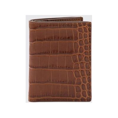 Tom Ford Portacarte di credito in pelle stampa cocco Marrone Taglia OS Tom Ford Portacarte di credito in pelle stampa cocco Marrone Taglia OS