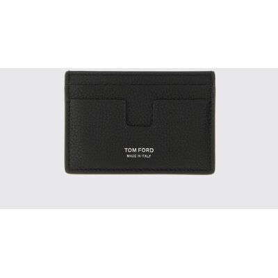 Tom Ford Portacarte di credito in pelle martellata Nero Taglia OS Tom Ford Portacarte di credito in pelle martellata Nero Taglia OS