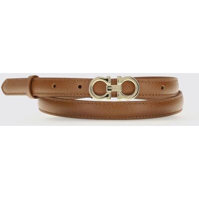 Salvatore Ferragamo Cintura in pelle di vitello a grana Naturale Taglia 85 Salvatore Ferragamo Cintura in pelle di vitello a grana Naturale Taglia 85