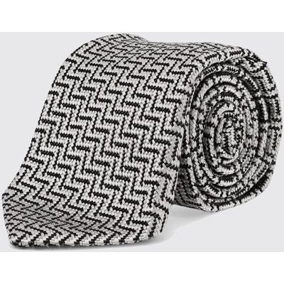 Tom Ford Cravatta in seta jacquard Acciaio Taglia OS Tom Ford Cravatta in seta jacquard Acciaio Taglia OS