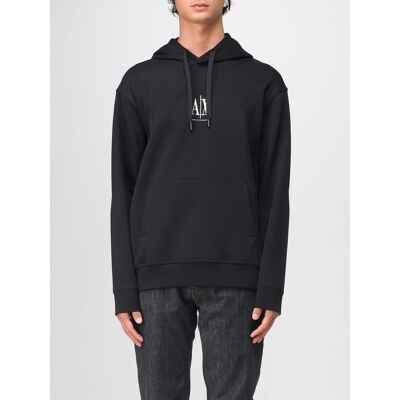 Armani Felpa con cappuccio in misto cotone Nero Taglia L Armani Felpa con cappuccio in misto cotone Nero Taglia L