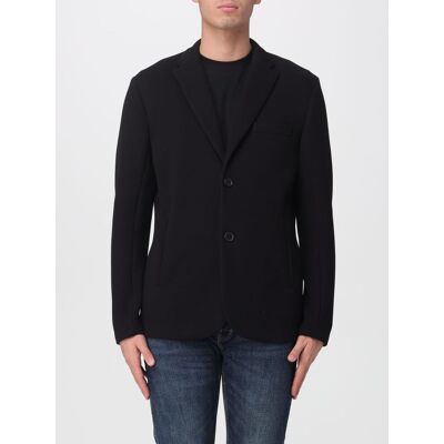 Armani Blazer monopetto in crêpe stretch Nero Taglia L Armani Blazer monopetto in crêpe stretch Nero Taglia L
