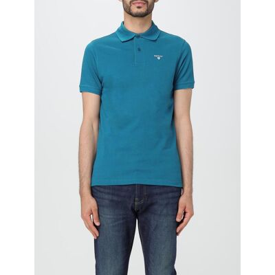Barbour Polo in piquet con logo ricamato Blue 1 Taglia S Barbour Polo in piquet con logo ricamato Blue 1 Taglia S
