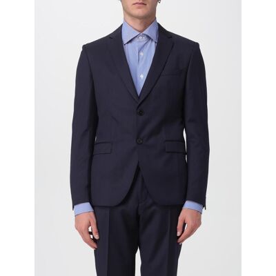 Hugo Blazer monopetto in crêpe Blue Taglia 48 Hugo Blazer monopetto in crêpe Blue Taglia 48