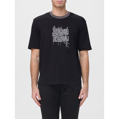 Armani T-shirt in cotone con logo Nero Taglia M Armani T-shirt in cotone con logo Nero Taglia M