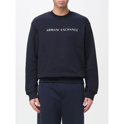 Armani Felpa girocollo in cotone con logo Blue Navy Taglia S Armani Felpa girocollo in cotone con logo Blue Navy Taglia S
