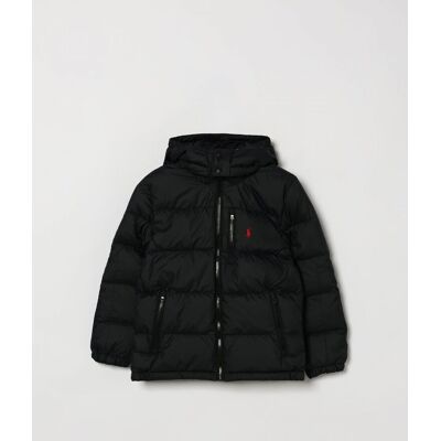 Ralph Lauren Giubbotto da bambino trapuntato con cappuccio e logo Pony Nero Taglia S Ralph Lauren Giubbotto da bambino trapuntato con cappuccio e logo Pony Nero Taglia S