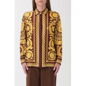 Versace Camicia in seta con stampa Baroque Bordeaux Taglia 42 Versace Camicia in seta con stampa Baroque Bordeaux Taglia 42