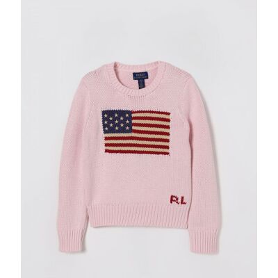Ralph Lauren Maglia con bandiera a girocollo Rosa Taglia S Ralph Lauren Maglia con bandiera a girocollo Rosa Taglia S