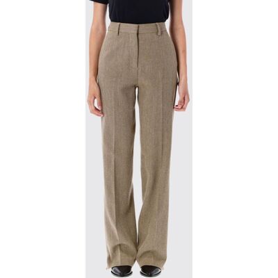 Golden Goose Pantalone classico in lino e cotone chevron Oro Taglia 42 Golden Goose Pantalone classico in lino e cotone chevron Oro Taglia 42