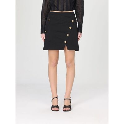 Elisabetta Franchi Gonna mini in cotone stretch Nero Taglia 46 Elisabetta Franchi Gonna mini in cotone stretch Nero Taglia 46